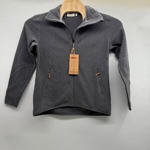 Fjallraven Stina Fleece Jacket Women's Full Zip Dark Gray Outdoor Medium‎ M